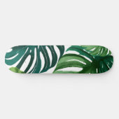 Monstera Bladeren Aquarel Persoonlijk Skateboard (Horizontaal)