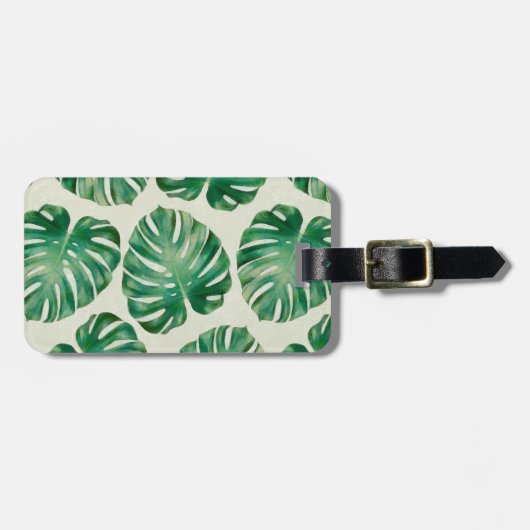 Monstera-bladeren Bagagelabel (Voorkant horizontaal)