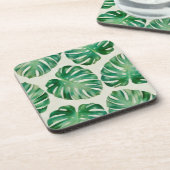 Monstera-bladeren Bier Onderzetter (Linkerzijde)