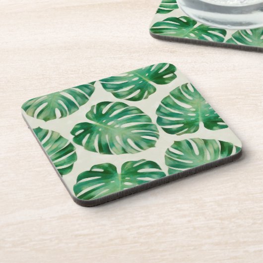 Monstera-bladeren Bier Onderzetter (Linkerzijde)