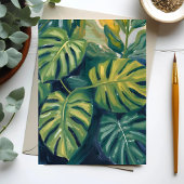 Monstera Bladeren Botanische Plant Schilderen Kaar