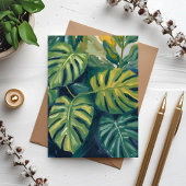 Monstera Bladeren Botanische Plant Schilderen Kaar