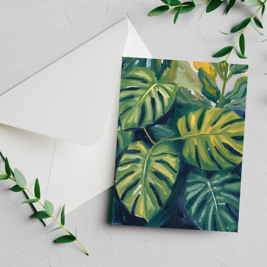 Monstera Bladeren Botanische Plant Schilderen Kaar