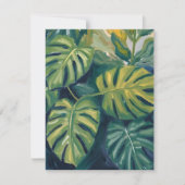 Monstera Bladeren Botanische Plant Schilderen Kaar (Voorkant)