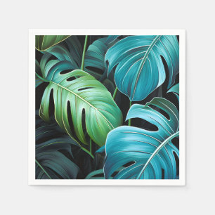 Monstera Bladeren Botanische Tropische Jungle Gebl Servet