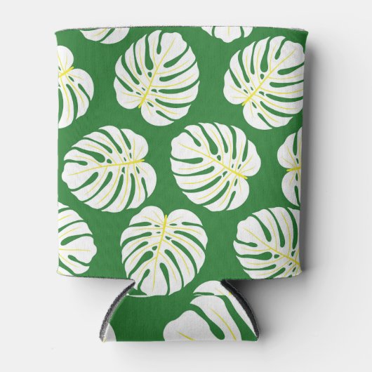 Monstera bladeren, donkergroen . blikjeskoeler (Voorkant)