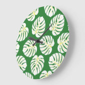 Monstera bladeren, donkergroen . grote klok (Hoek)