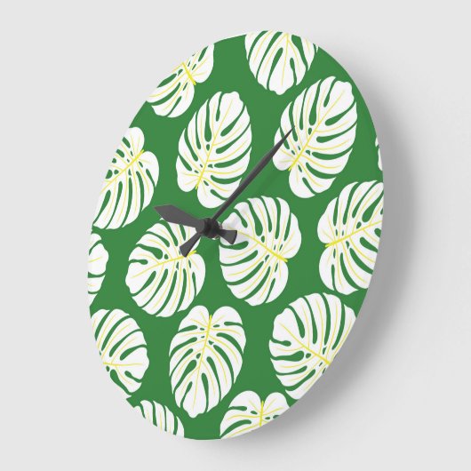 Monstera bladeren, donkergroen . grote klok (Hoek)