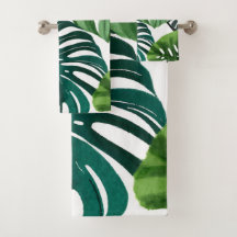 Monstera Bladeren | Eenvoudige Moderne Handdoek