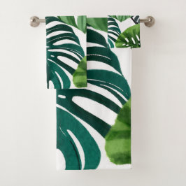 Monstera Bladeren | Eenvoudige Moderne Handdoek