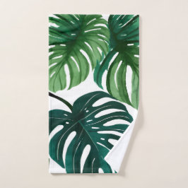 Monstera Bladeren | Eenvoudige Moderne Handdoek