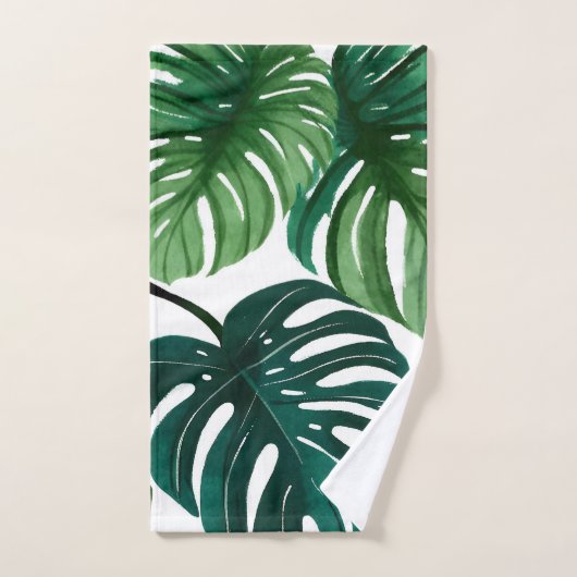 Monstera Bladeren | Eenvoudige Moderne Handdoek (Handdoek)