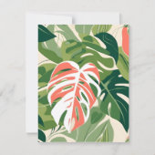 Monstera Bladeren Feestdagenkaart (Voorkant)