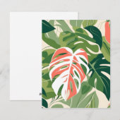 Monstera Bladeren Feestdagenkaart (Voorkant / Achterkant)