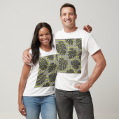 Monstera bladeren: geel-grijs modern Abstract T-shirt (Unisex)