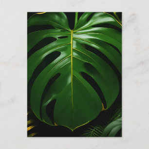 Monstera Bladeren Goud Jungle Glamour Briefkaart
