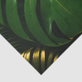 Monstera Bladeren Goud Jungle Glamour Tissuepapier (Detail)