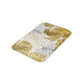 Monstera bladeren: goudwit badmat (Gekanteld)