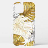 Monstera bladeren: goudwit Case-Mate iPhone case (Achterkant)