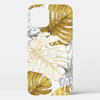 Monstera bladeren: goudwit Case-Mate iPhone case
