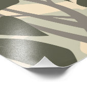 Monstera-bladeren (groen en zand) foto afdruk (Hoek)