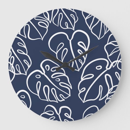 Monstera bladeren:  hand getekend. grote klok (Voorkant)