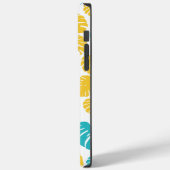 Monstera bladeren in turkoois, geel en wit Case-Mate iPhone case (Achterkant / Links)