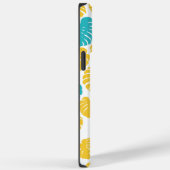 Monstera bladeren in turkoois, geel en wit Case-Mate iPhone case (Achterkant / Rechts)