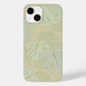 Monstera-bladeren in zacht groen Case-Mate iPhone case (Achterkant)