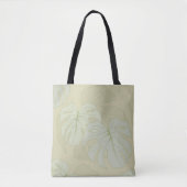 Monstera-bladeren in zacht groen tote bag (Voorkant)