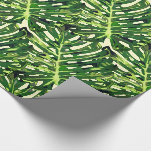 Monstera bladeren inpakpapier (Hoek)