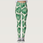 Monstera-bladeren Leggings (Voorkant)