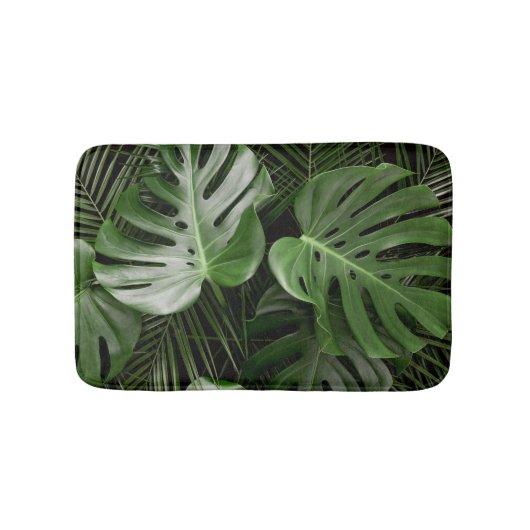 Monstera bladeren, luxe tropische lay-out. badmat (Voorkant)