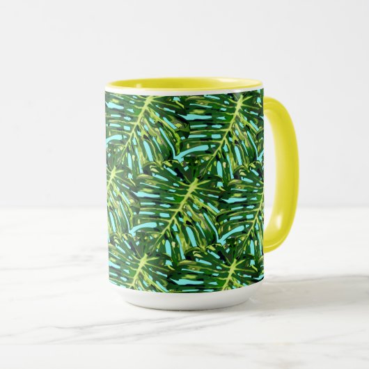 Monstera Bladeren Mok - Groenelementen (Voorkant rechts)