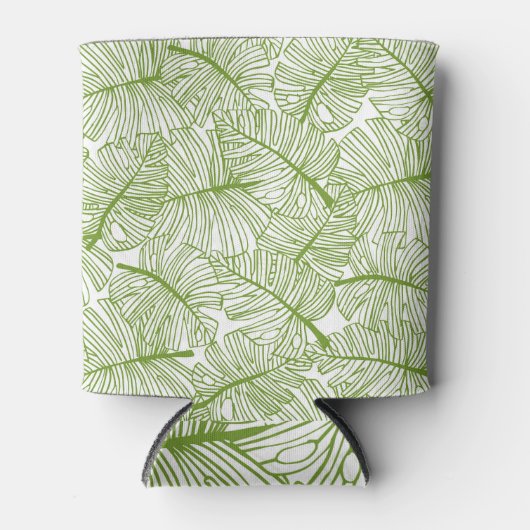 Monstera bladeren, naadloos bloemontwerp. blikjeskoeler (Voorkant)