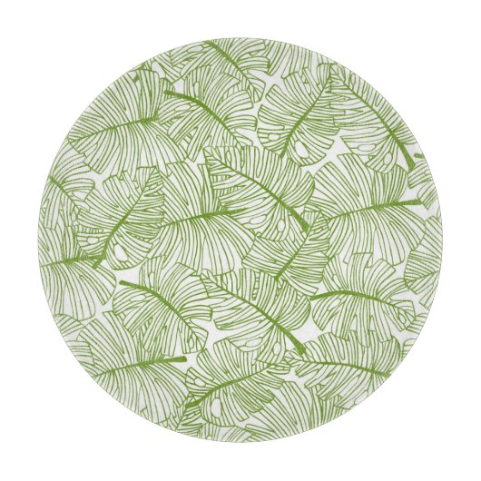 Monstera bladeren, naadloos bloemontwerp. snijplank (Voorkant)