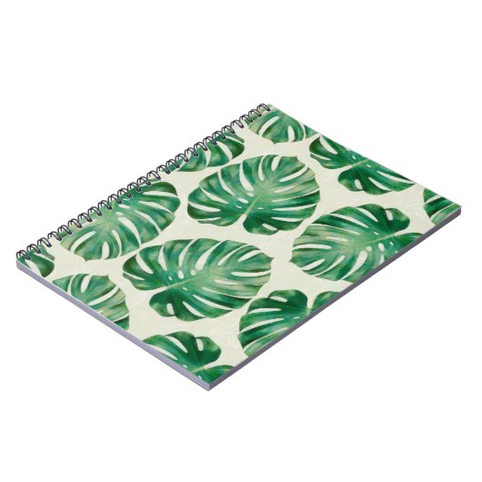 Monstera-bladeren Notitieboek (Linkerzijde)
