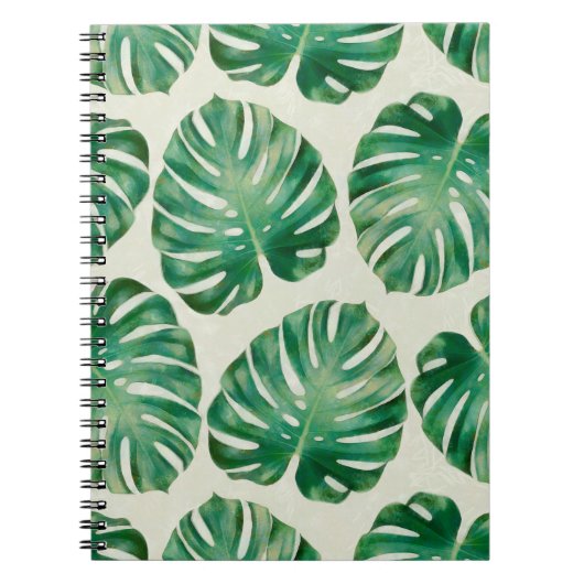 Monstera-bladeren Notitieboek (Voorkant)