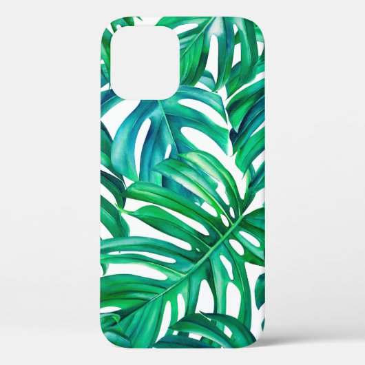 Monstera bladeren op geïsoleerde achtergrond, wate Case-Mate iPhone case (Achterkant)