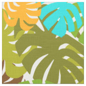 Monstera Bladeren Stof (Close Up)