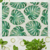 Monstera-bladeren Theedoek (Gevouwen)