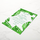 Monstera Bladeren Thunder_Cove Folie Uitnodiging (Gedraaid)