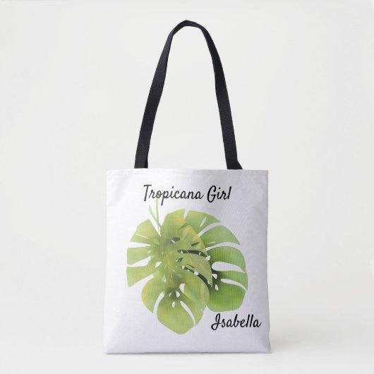 Monstera-bladeren Tote Bag (Voorkant)