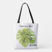 Monstera-bladeren Tote Bag (Achterkant)