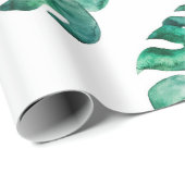 Monstera bladeren. Tropisch illustratiepatroon Cadeaupapier (Rol Hoek)