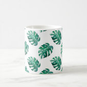 Monstera bladeren. Tropisch illustratiepatroon Koffiemok (Center)