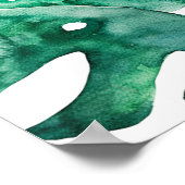 Monstera bladeren. Tropisch illustratiepatroon Poster (Hoek)