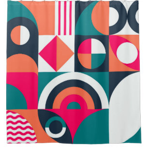 Monstera bladeren: tropisch  patroon douchegordijn