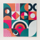 Monstera bladeren: tropisch  patroon legpuzzel (Verticaal)