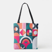 Monstera bladeren: tropisch patroon tote bag (Achterkant)